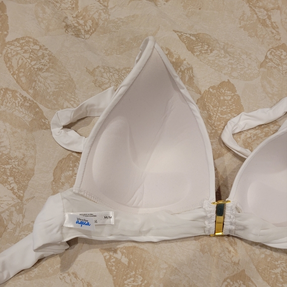 La Vie en Rose Aqua bikini top, white, size M - Picture 3 of 3